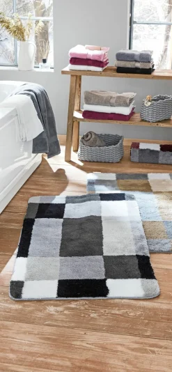 Kleine Wolke Badteppich grau