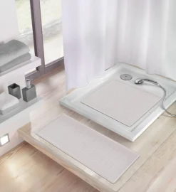 Kleine Wolke Duscheinlage grau