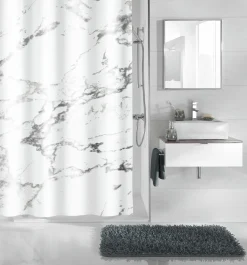 Kleine Wolke Duschvorhang grau