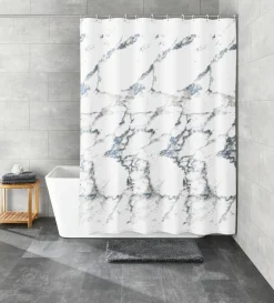 Kleine Wolke Duschvorhang grau