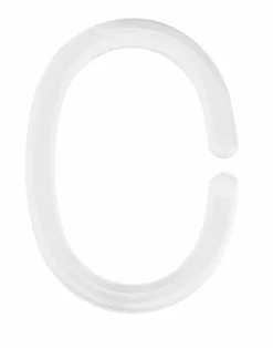 Kleine Wolke Duschvorhang-Ringe weiß