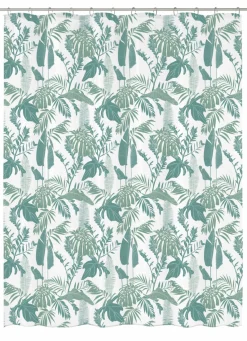 Kleine Wolke Duschvorhang grün