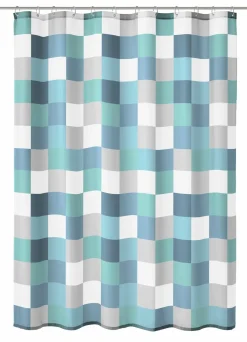 Kleine Wolke Duschvorhang blau