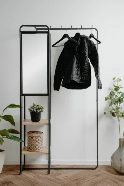 Kompaktgarderobe schwarzbraun