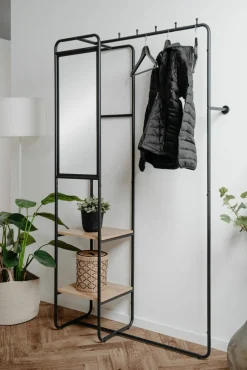 Kompaktgarderobe schwarzbraun