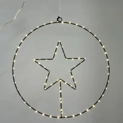 LED-LEUCHTRING MIT STERN schwarz