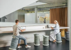 Livestyle-Sitzhocker grau