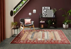 Luxor - Reinkemeier Moderner Webteppich rot