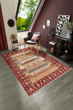 Luxor - Reinkemeier Moderner Webteppich rot