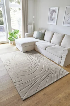 Luxor - Reinkemeier Webteppich Hochtief-Struktur graubeige