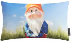 Magma Kissen "Gartenzwerg" blau