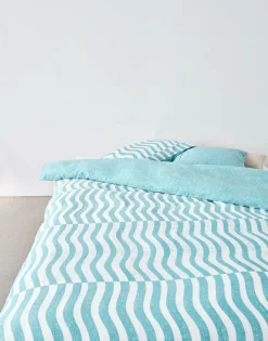 Marc O'Polo Satin-Bettwäsche blau