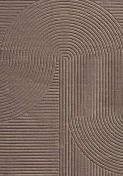 Medipa Moderner Webteppich hoch-tief braun