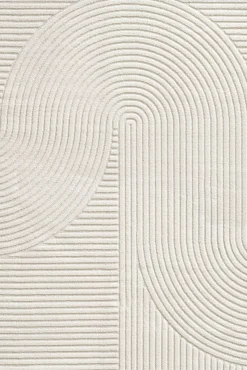 Medipa Moderner Webteppich hoch-tief beige