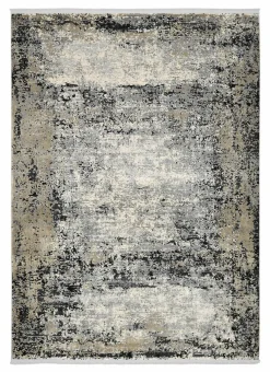 Moderner Webteppich graubeige