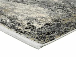 Moderner Webteppich graubeige