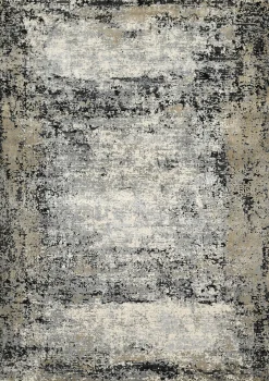 Moderner Webteppich graubeige