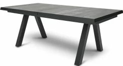 MONDO Ausziehtisch Keramik/Teak braun