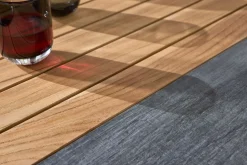 MONDO Ausziehtisch Keramik/Teak braun