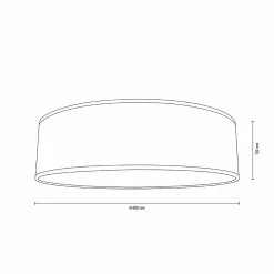 MONDO Deckenleuchte 4flg grauschwarzweißgoldfarben