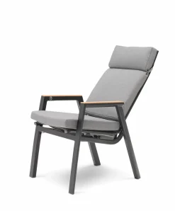 MONDO Gartensessel Relax Move Teak grau