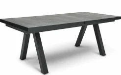 MONDO Gartentisch ausziehbar Keramik schwarzgrau