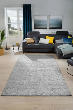 MONDO Handwebteppich grau