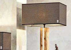 MONDO LED-Stehleuchte 2flg braunschwarzgoldfarbengrau