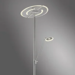 MONDO LED-Stehleuchte 2flg silberfarben