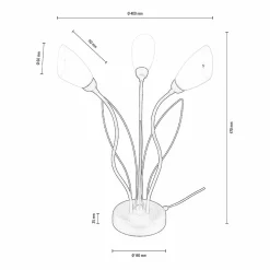 MONDO LED-Tischleuchte 3flg weißschwarz