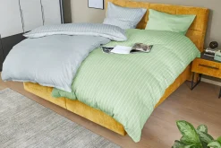 MONDO Mako-Satin-Bettwäsche grün