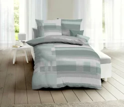 MONDO Mondo Biber-Bettwäsche grün