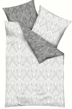 MONDO Mondo Biber-Bettwäsche silberfarben