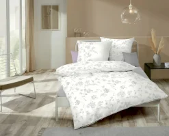 MONDO Mondo Satin-Bettwäsche silberfarben