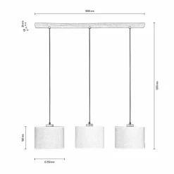 MONDO Pendelleuchte 3flg weiß