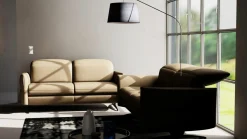 MONDO Polstergarnitur schwarz