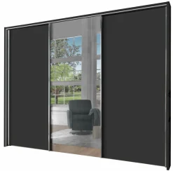 MONDO Schwebetürenschrank grau