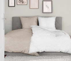 MONDO Seersucker-Bettwäsche weiß