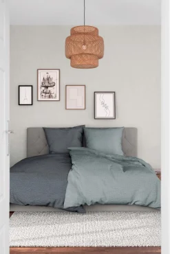 MONDO Seersucker-Bettwäsche grau