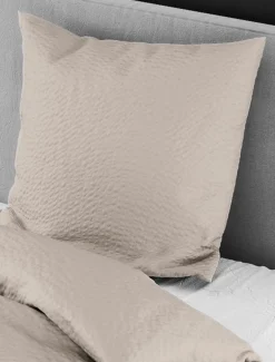 MONDO Seersucker-Bettwäsche beige