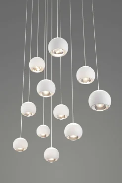 Musterring LED-Pendelleuchte 11flg weiß