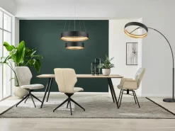 Musterring LED-Pendelleuchte 1flg schwarzgoldfarben