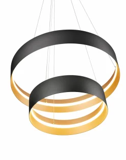 Musterring LED-Pendelleuchte 1flg schwarzgoldfarben