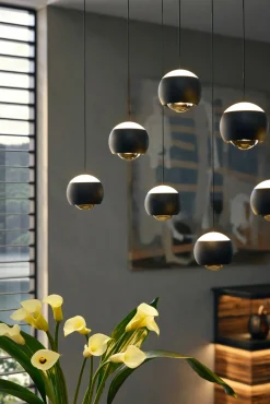 Musterring LED-Pendelleuchte 11flg schwarz