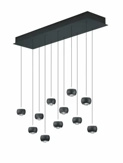 Musterring LED-Pendelleuchte 11flg schwarz