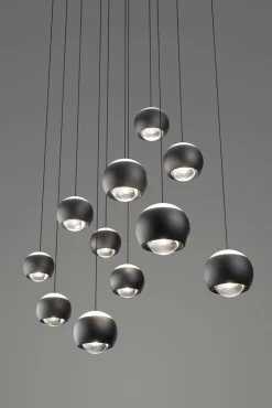 Musterring LED-Pendelleuchte 11flg schwarz