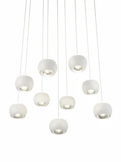 Musterring LED-Pendelleuchte 9flg weiß