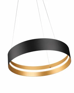 Musterring LED-Pendelleuchte 1flg schwarzgoldfarben