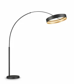 Musterring LED-Stehleuchte 1flg schwarzgoldfarben