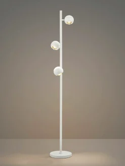 Musterring LED-Stehleuchte 3flg weiß